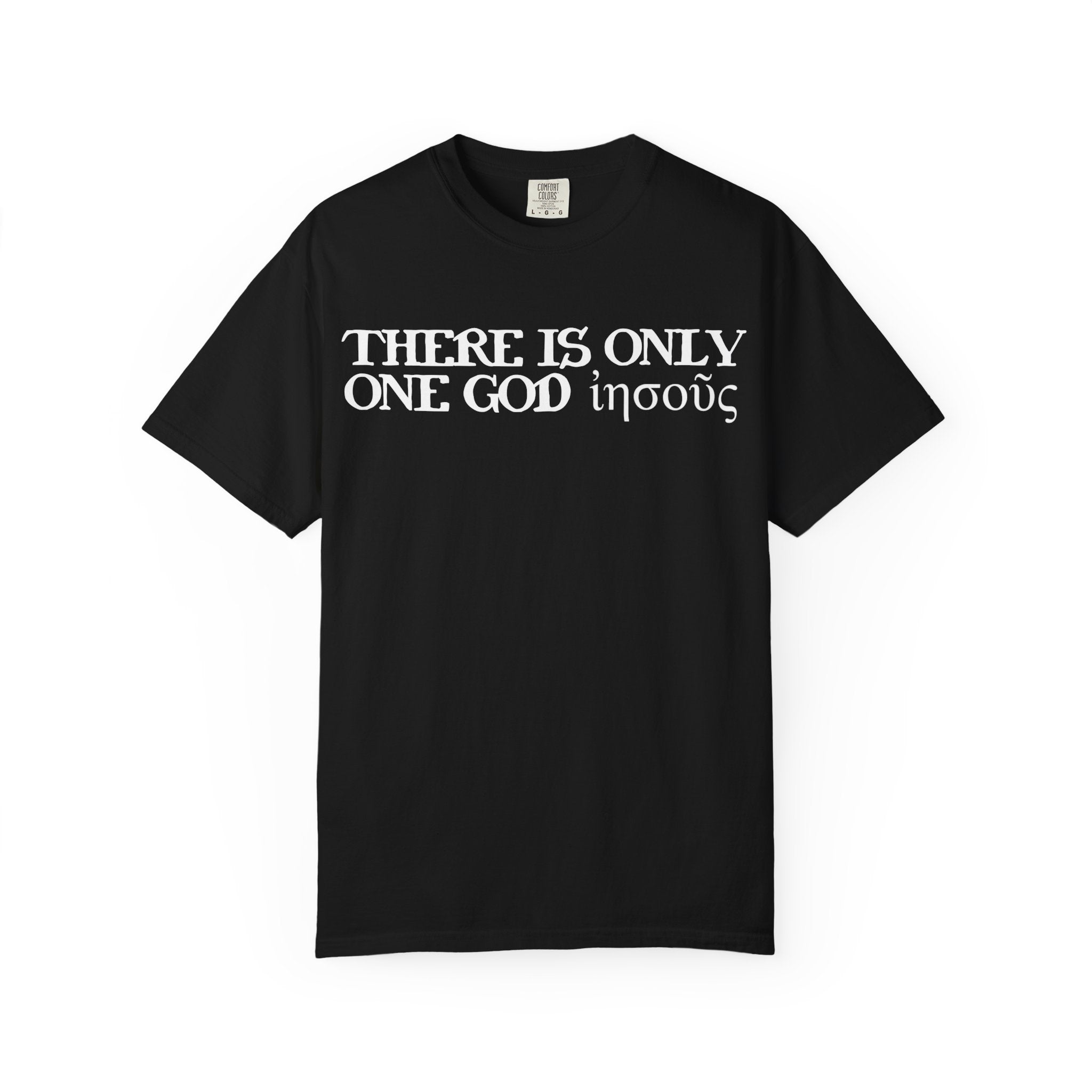 Christian Cross T-Shirt — Brushstroke Faith Tee (Back Print)